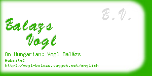 balazs vogl business card